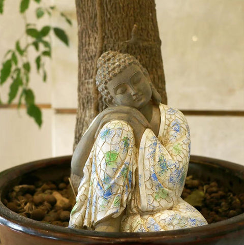 Buddha-Statue Schlafende Frau außen 21 cm