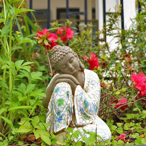 Buddha-Statue Schlafende Frau außen 21 cm