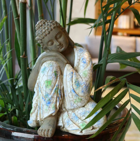 Buddha-Statue Schlafende Frau außen 21 cm