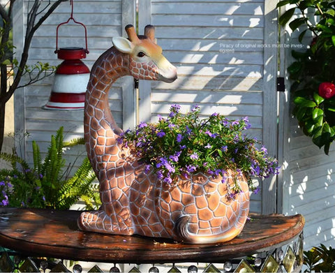 Statue Giraffe für den Außenbereich 49 cm