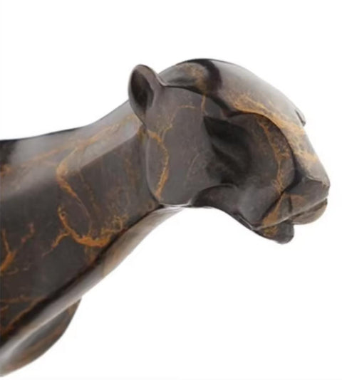 Statue Leopard Bronze 36 cm