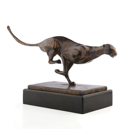 Statue Leopard Bronze 36 cm