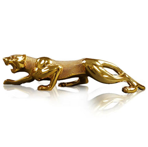 Pantherstatuette aus Goldharz 6 cm