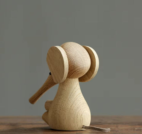 Elefantenstatue aus Holz im skandinavischen Stil, 12 cm