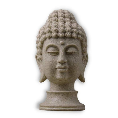 Moderne Kopfskulptur<br> aus Buddha-Stein 33 cm