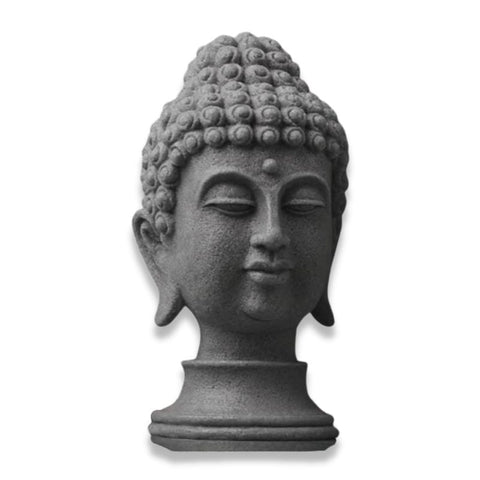 Moderne Kopfskulptur<br> aus Buddha-Stein 33 cm