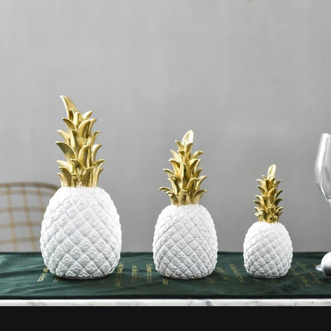 statue ananas blanc