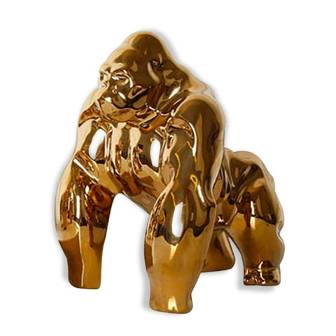 Gorilla-Statue<br> Goldenes Design