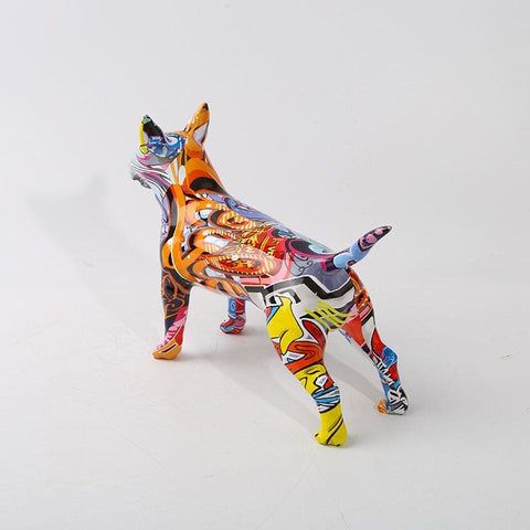 statuette bull terrier resine